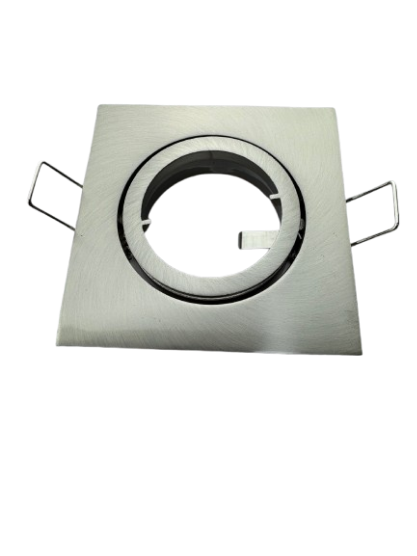 Druckguss-Einbaustrahler eisen gebürstet MR16 50mm + 4,5W dimmbar 2700K Leuchtmittel +GU10 Fassung