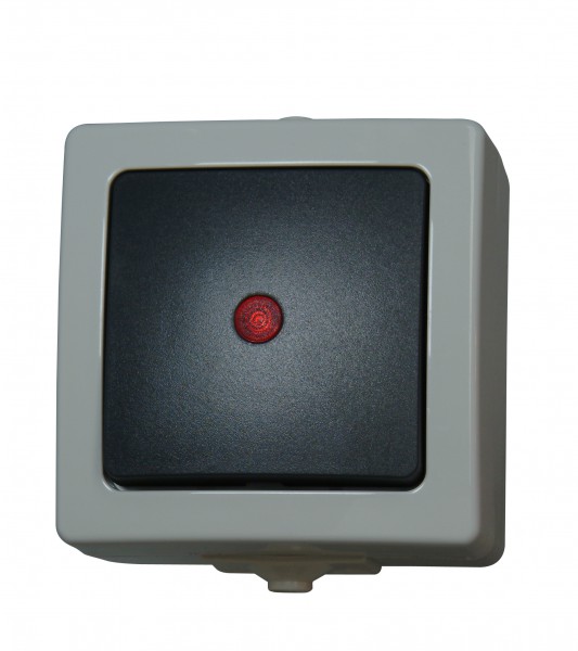 Kopp Kontrollschalter Aufputz IP44 grau 566656002