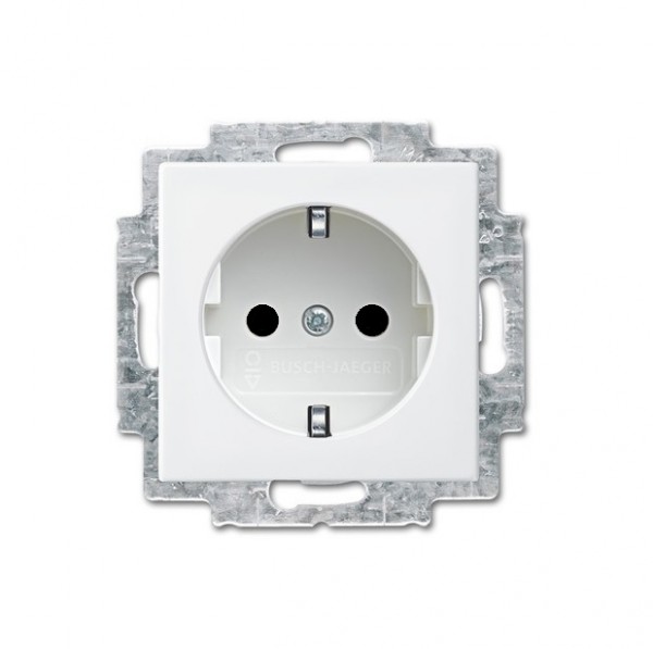 Busch-balance SI Steckdose mit erhöhtem Berührungsschutz alpinweiß 20EUCB-914
