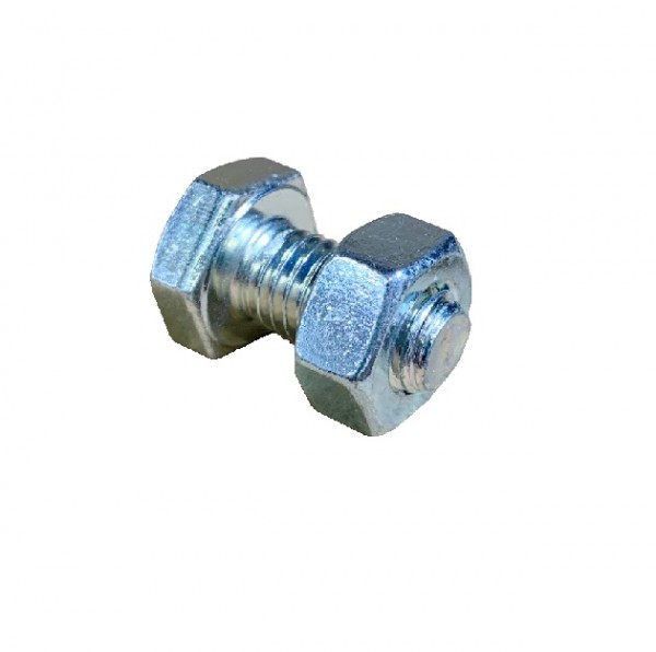 1 Stück Schraubengarnitur (Schraube mit Mutter) M10x25 verzinkt