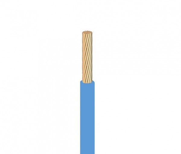 100m Verdrahtungsleitung H07V-K 2,5mm² blau