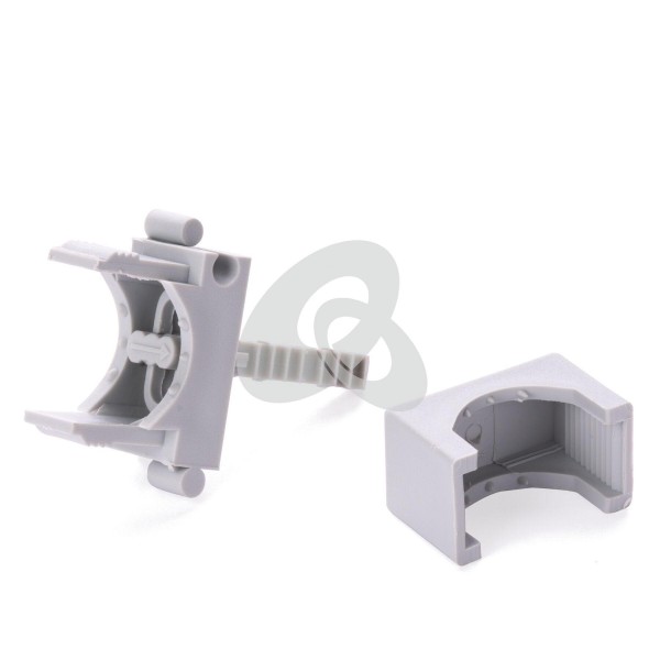 50 Stück HUP Reihen-Druck-Schellen 12-20mm mit Vollkunststoffdübel