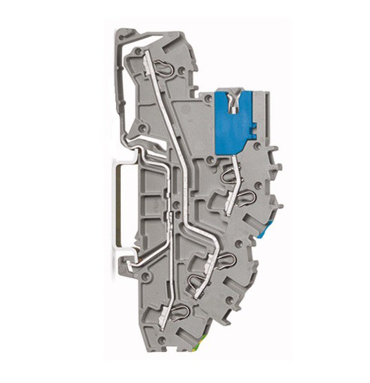 WAGO Installationsetagenklemme; mit Betätigungsöffnung; 2,5 mm²; mit N-Trennschlitten; NT/L/PE; Push