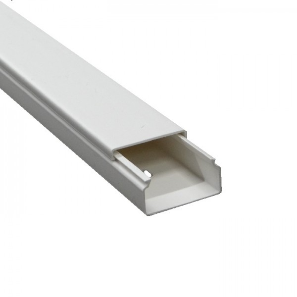 70m Kabelkanal 15x30 reinweiß mit Deckel