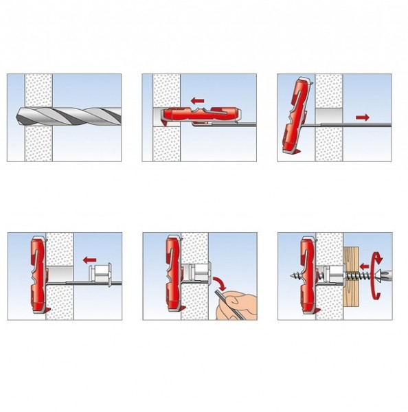 1 Stück fischer Kippdübel DUOTEC 537258