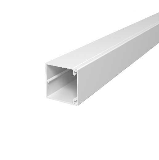 24m Kabelkanal 60x60 reinweiß mit Deckel