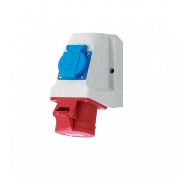 PCE CEE-Wandsteckdose + SSD COMBO 16A 5p 6h IP44