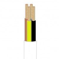 Zenitech Stromkabel H05VV-F 2x1mm² Weiß 5m – Perfekt Für Haushaltsgeräte & Elektroinstallation