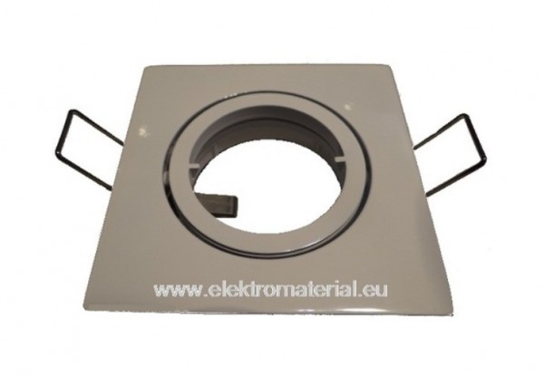 Aluminium Einbaustrahler schwenkbar GU10 oder NV quadratisch weiß 855471
