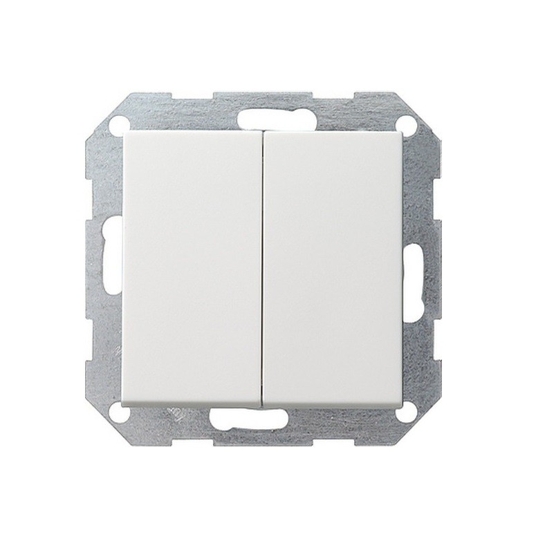 Produktbild von Gira Serientaster 015530 – Aufputz Wippe, 250 V, 2-fach, Grau
