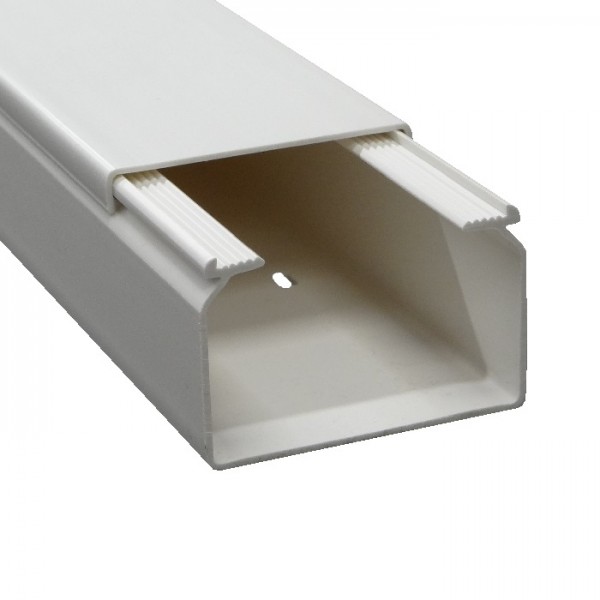 28m Kabelkanal 40x60 reinweiß mit Deckel