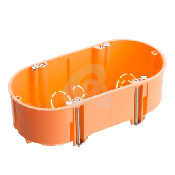 VDE Hohlwand Gerätedose, Höhe 48mm, doppelt