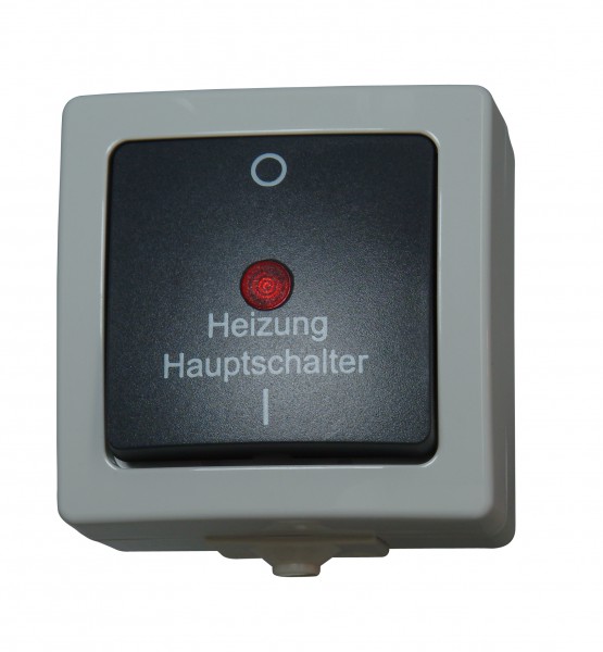 Kopp Heizungshauptschalter Aufputz IP44 grau 565356002