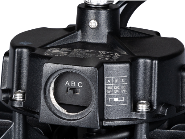 LED Hallenstrahler MW-185 80W/120W/150W 4.000K 3 Leistungsstufen einstellbar