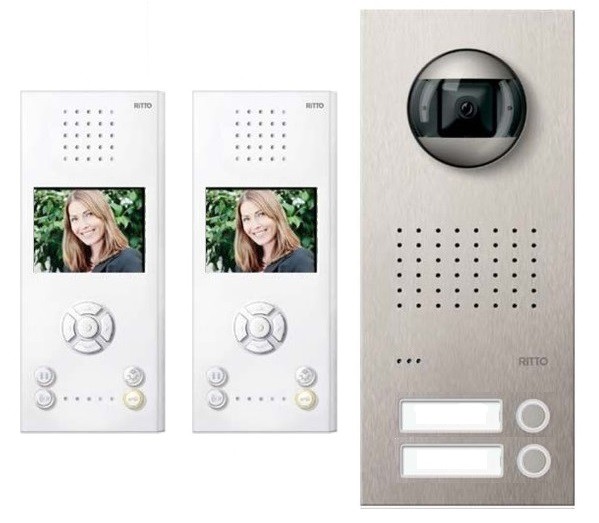 Ritto Acero Video Freisprech Set 2WE Edelstahl RGE1819625