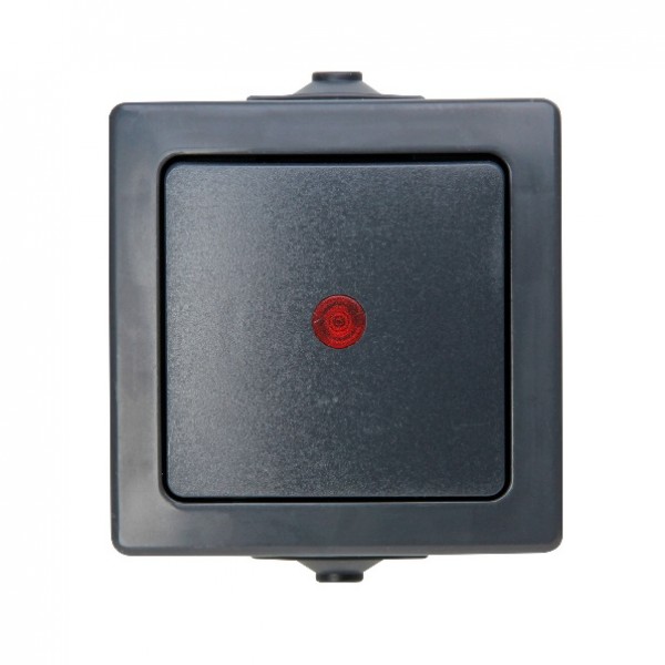 Kopp Kontrollschalter Aufputz IP44 anthrazit 566615003