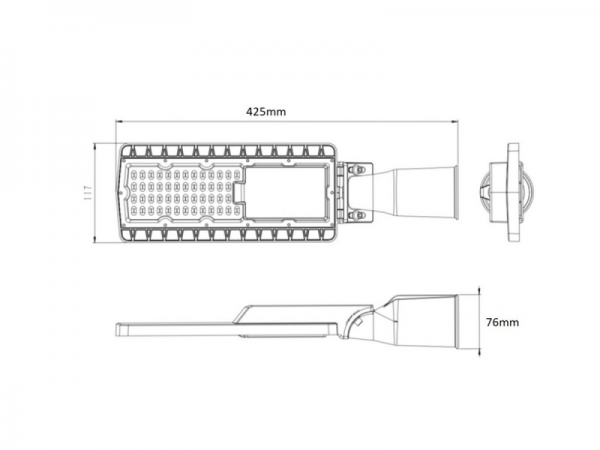 Mastleuchte ERFURT PRO 40W 4.000K BRIDGELUX
