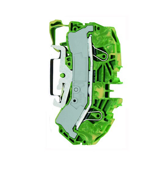 WAGO 2-Leiter-Schutzleiterklemme; 16 mm²; seitliche und mittige beschriftung 2016-7607