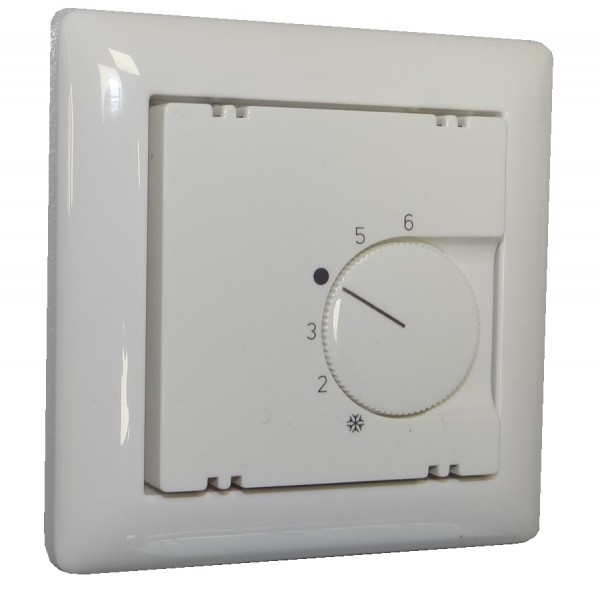 Raumthermostat reinweiß glänzend RT5510 inkl Gira 1-fach Rahmen 021103