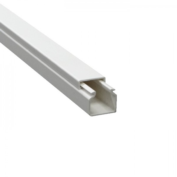 96m Kabelkanal 18x18 reinweiß mit Deckel