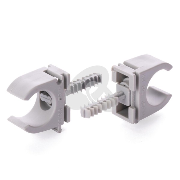 100 Stück M25 Rohrschellen Klemmschellen Kabelschellen mit vormont. 6mm Vollkunststoffdübel