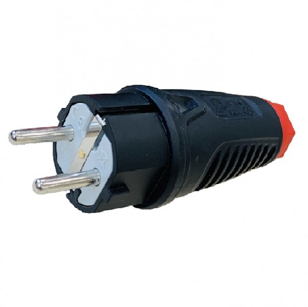 PCE TAURUS2 Gummistecker schwarz/rot IP54 0511-sr
