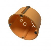 100 Stück VDE Hohlwand Gerätedose orange Ø 60mm flach Höhe 48mm Fräsloch Ø68mm