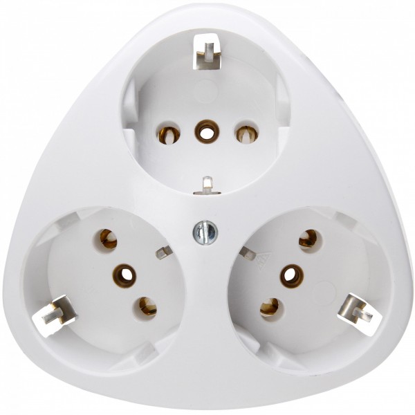 Kopp STANDARD – Schutzkontakt-Steckdose, 3-fach, Farbe:arktisweiß Aufputz IP20 100502000