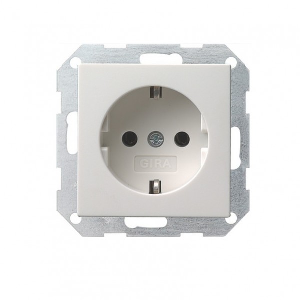 10 Stück Gira SCHUKO Steckdose reinweiss glänzend 418803