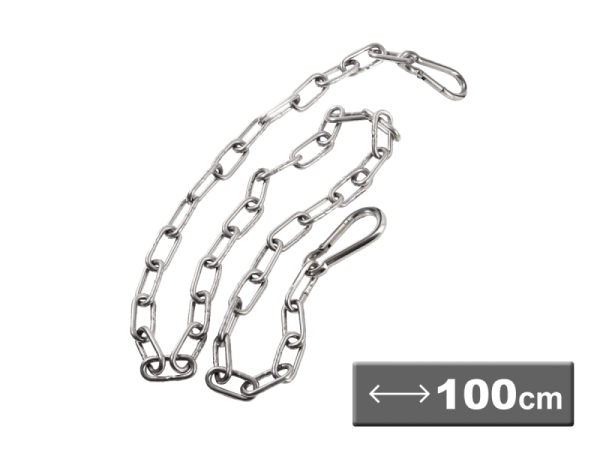 Stahlkette mit zwei Karabinerhaken für Hallenstrahler / Highbays
