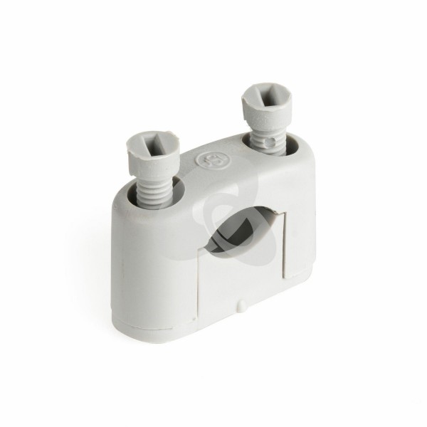 25 Stück Iso-Abstandschelle Kabelschelle Rohrschelle einfach 24-34 mm RAL 7035