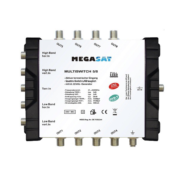 Megasat Multischalter 5/8 DVB-S
