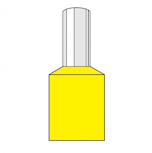 100 Stück TWIN Aderendhülsen isoliert 6,0mm² / 14mm gelb