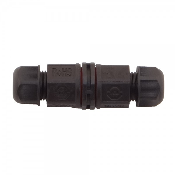Kabelverbinder schwarz 3pol IP68 365-901
