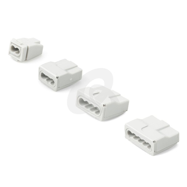 100 Stück Stecklemmen 5-polig 1-2,5qmm grau HUP