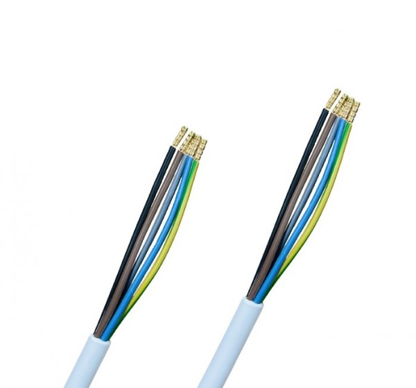 1,5m Herdanschlusskabel H05VV-F 5G1,5mm² weiss