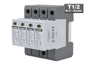 Hutschienenableiter B+C (T1+T2) 4+0 für TNS/TT-Net