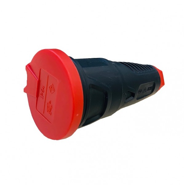 PCE TAURUS2 Gummikupplung mit Deckel schwarz/rot IP54 2522-sr