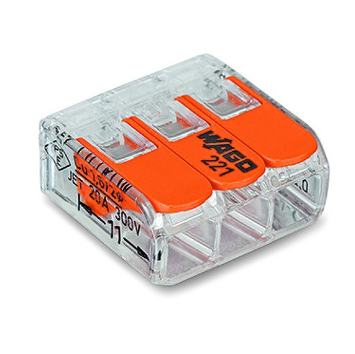 20 Stück Wago Compact Hebelklemmen 221-413