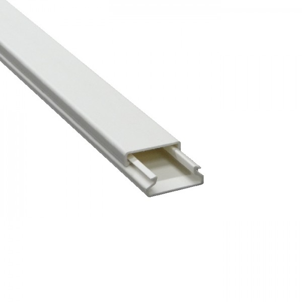 160m Kabelkanal 10x20 reinweiß mit Deckel