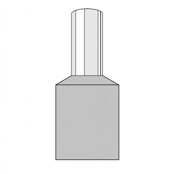 100 Stück TWIN Aderendhülsen isoliert 0,75mm² / 8mm grau