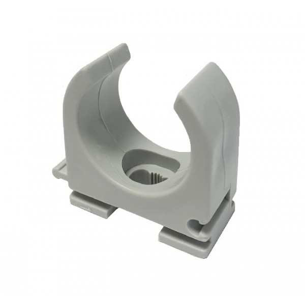 25 Stück M40 Rohrschellen Klemmschellen lichtgrau