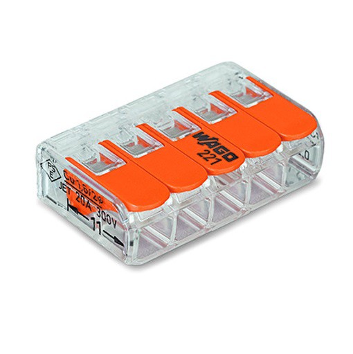 25 Stück Wago Compact Hebelklemmen 221-415