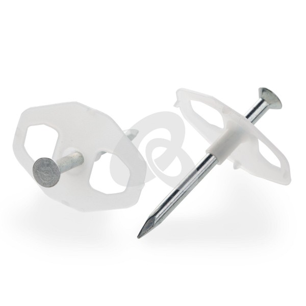 100 Stück Nagelscheibe 35x25mm mit Nagel 3x60mm