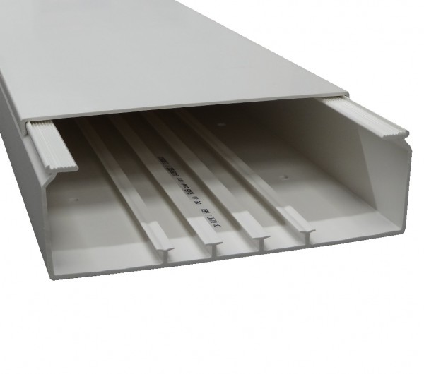 14m Kabelkanal 60x190 reinweiß mit Deckel