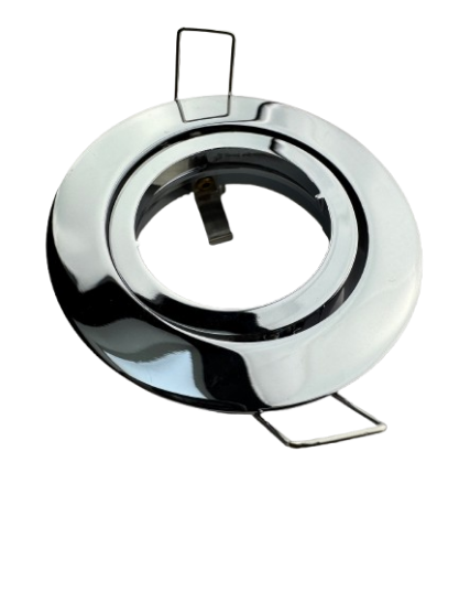 Druckguss-Einbaustrahler chrom glänzend MR16 50mm + 4,5W dimmbar 2700K Leuchtmittel +GU10 Fassung--