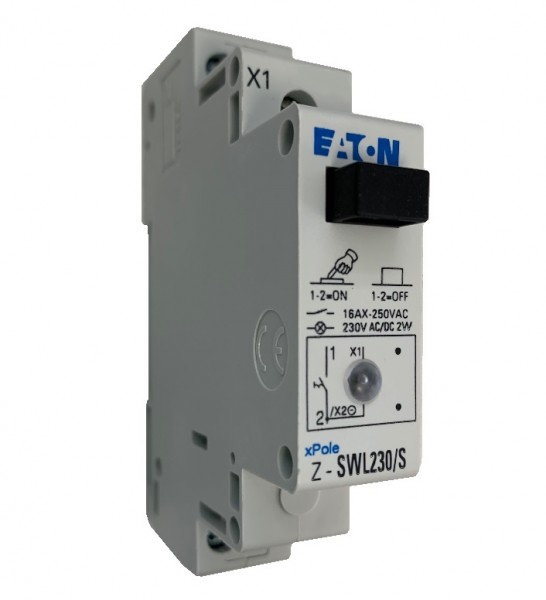 Eaton Hand Schalter mit LED Z-SWL230/S 16A für Hutschiene