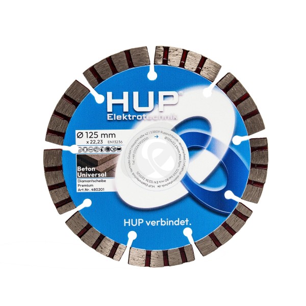 Diamanttrennscheibe Premium 125mm 12mm Belag HUP