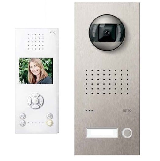 Ritto Acero Video Freisprech Set 1WE Edelstahl RGE1819525