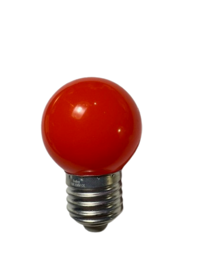 LED Party Kugellampe E27 1W rot